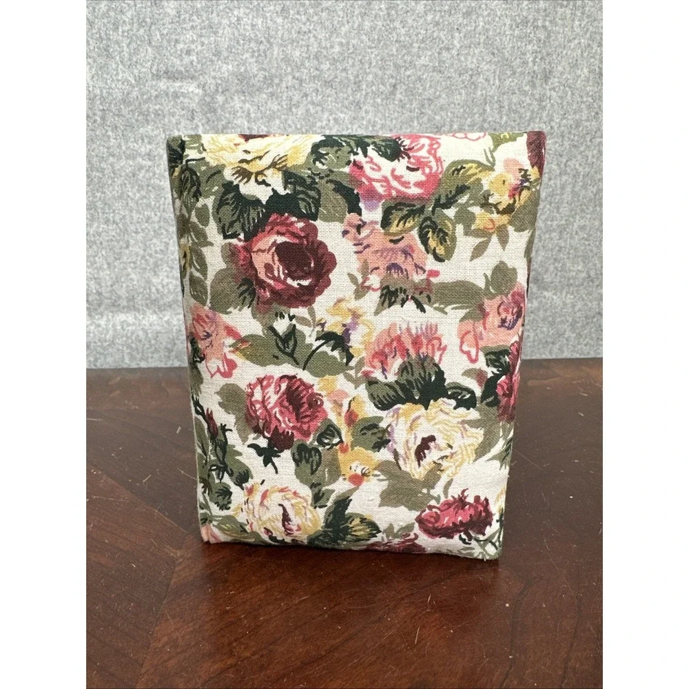 Vintage Floral Fabric Picture Frame Rose Print Cottage Core Granny